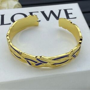 Loewe Gold and Purple Intricate Bracelet